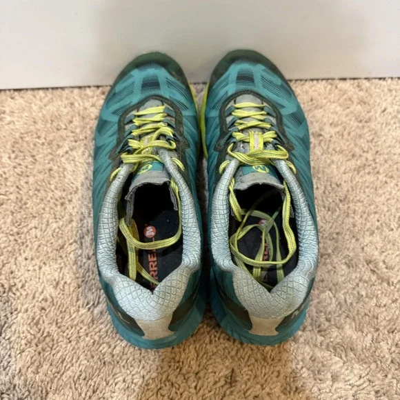 Merrell Agility Synthesis Flex Shoes Womens Size 8.5 Teal Green Trail Running - Picture 4 of 9